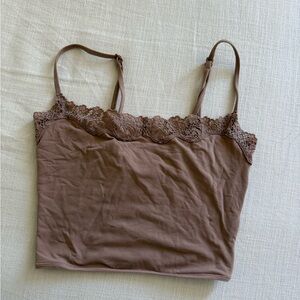 ❌SOLD❌SKIMS Chocolate Lace Detail Camisole